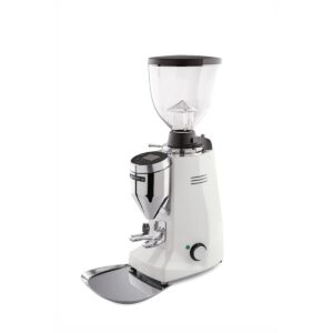 Mazzer Major V Electronic Coffee Grinder - Stainless steel body with 83mm flat burrs and large 1580g hopper. Perfect for commercial coffee grinding with advanced cooling features.