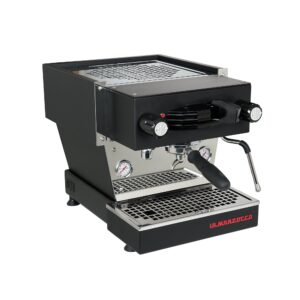 La Marzocco Linea Mini 1 Group Espresso Machine - Black. Compact design with semi-automatic paddle and dual boiler system. Ideal for home kitchens and small cafes.