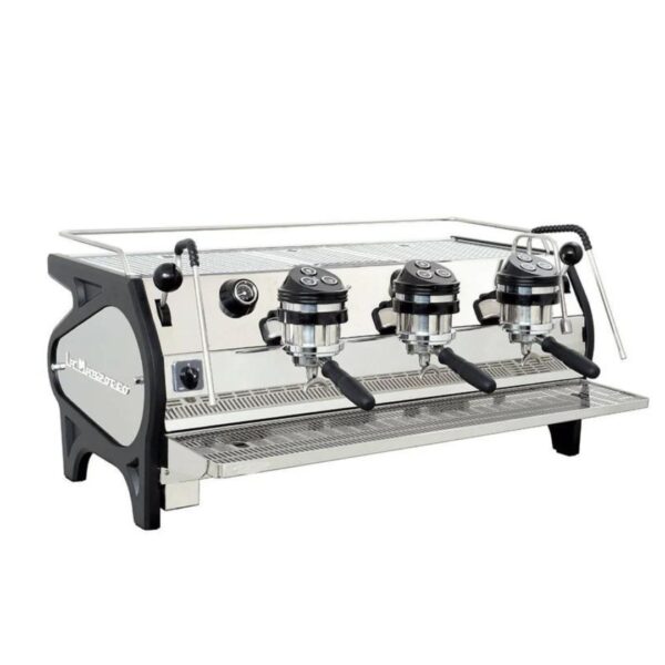 La Marzocco Strada S AV 3 Group espresso machine with iconic Italian design, volumetric controls, and thermal stability, ideal for high-volume cafes.