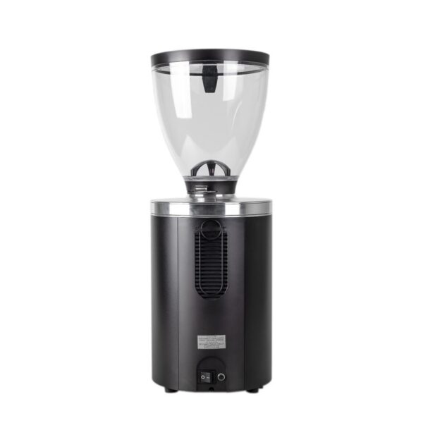 Mahikonig Espresso Grinder E80 Supreme: A sleek, modern espresso grinder with adjustable illuminated spout and high-resolution display, designed for precise coffee grinding.